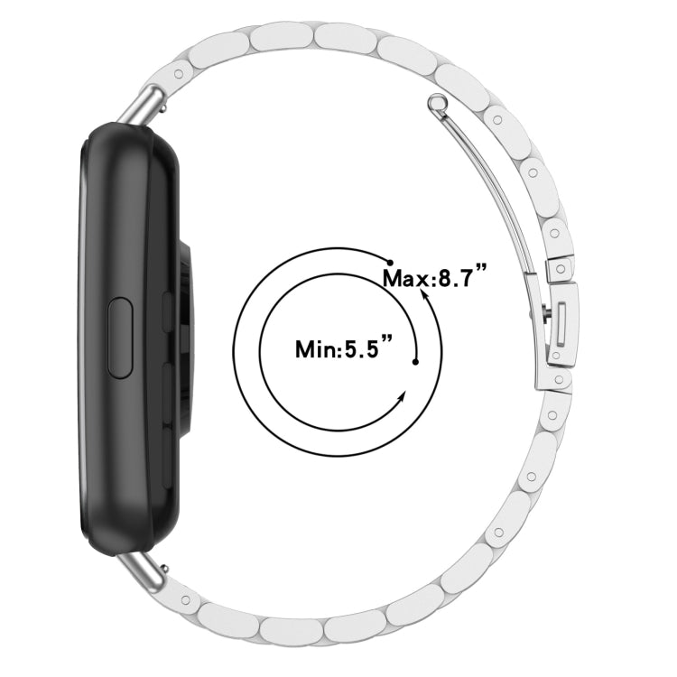 Bracelet de montre en métal en acier inoxydable à trois perles, For Huawei Watch Fit 5 / Fit 5 Pro / Fit 4 / Fit 3