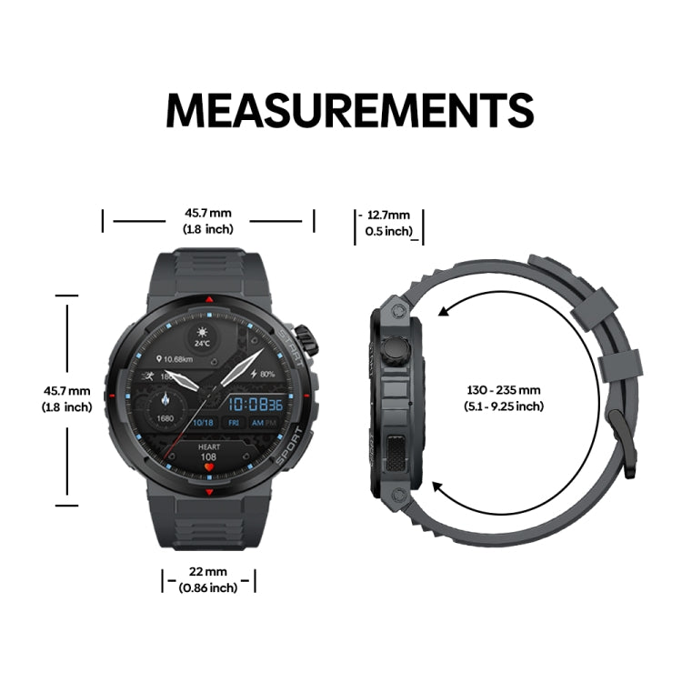 La montre connectée de fitness et de bien-être Zeblaze Ares 3 Plus de 1,43 pouces prend en charge la surveillance de la santé 24h/24
