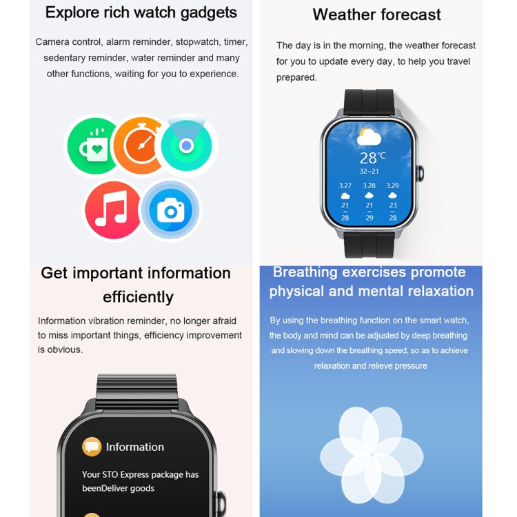 Montre connectée D8 Pro 2,01 pouces 2 en 1 avec écouteurs Bluetooth et bracelet en acier, prise en charge NFC avec coque