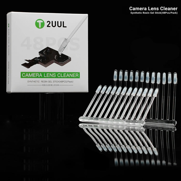 2UUL CL21 Lot de 48 bâtonnets de gel en résine synthétique pour nettoyage de la poussière d'objectif d'appareil photo