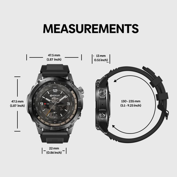 Montre connectée Zeblaze Stratos 2 Plus avec écran de 1,43 pouces et GPS 3 ATM pour la santé et le fitness, Stratos 2 Plus