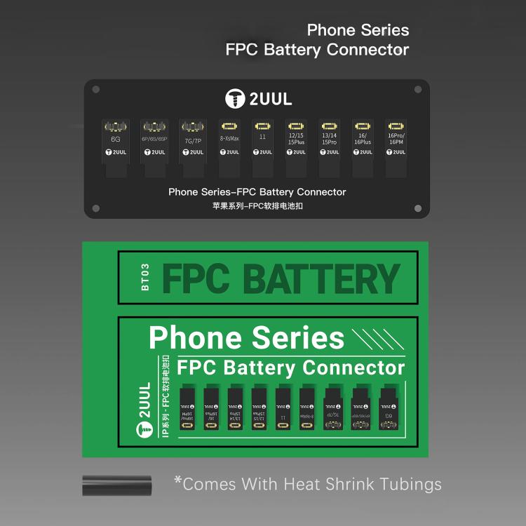 Connecteur de batterie FPC 2uul BT03 pour iPhone 6 à 16 Pro Max