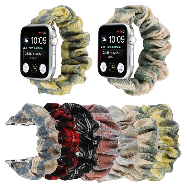 Tissu de style uniforme JK + bracelet de montre en acier inoxydable, For Apple Watch Series 7 45mm / 6 & SE & 5 & 4 44mm / 3 & 2 & 1 42mm, For Apple Watch Series 7 41mm / 6 & SE & 5 & 4 40mm / 3 & 2 & 1 38mm