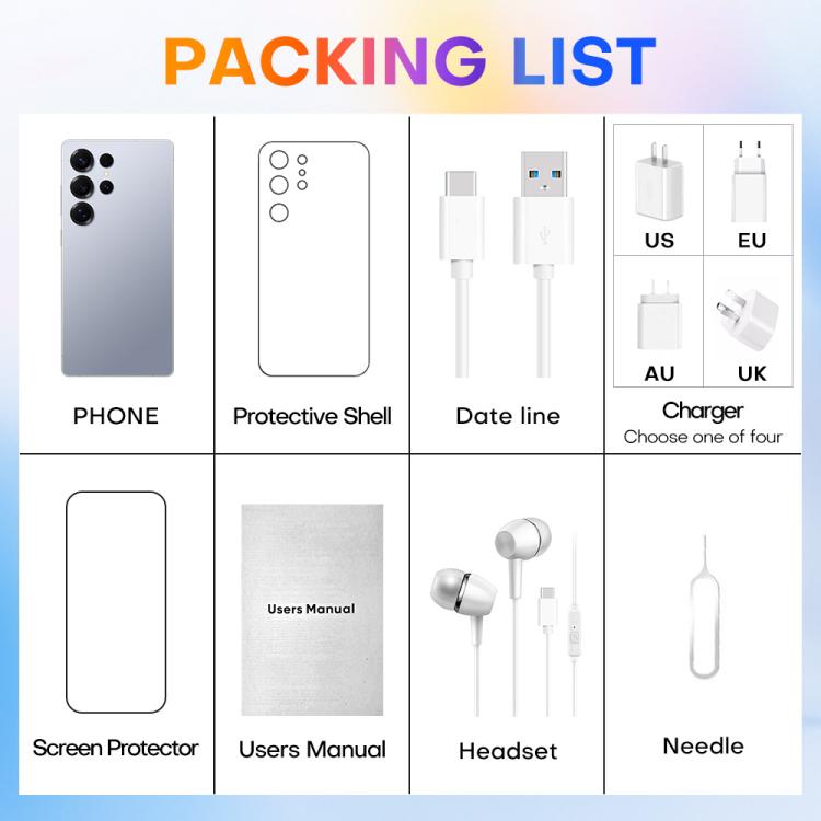 S25 Ultra / Q25, 4 Go + 64 Go, écran 6,75 pouces, Android 12, processeur octa-core MTK6762, réseau 4G, double SIM, stylet inclus., EU Plug, US Plug, AU Plug, UK Plug