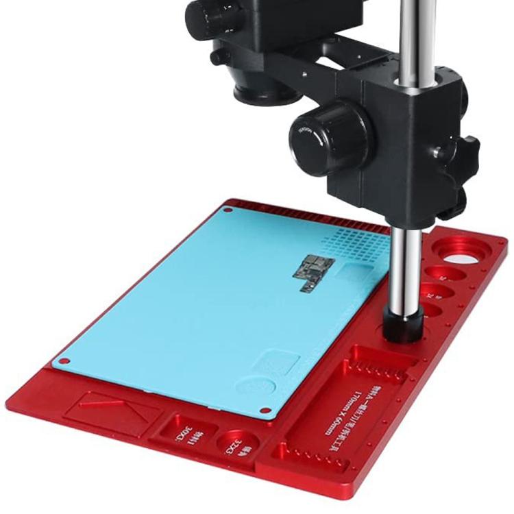 Base de support en alliage d'aluminium pour microscope, coussinet en silicone résistant à la chaleur