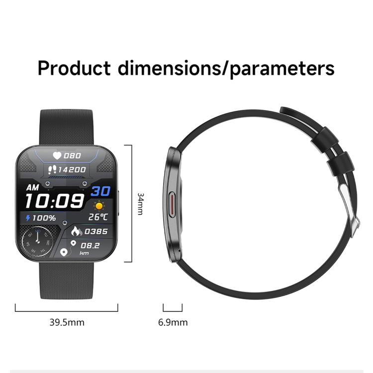 Montre connectée sport U17 avec écran incurvé ultra-fin de 1,85 pouce et certification IP68