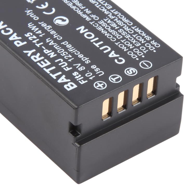 Batterie NP-T125 1250 mAh pour appareil photo Fujifilm GFX50S / GFX50R / GFX100, For Fujifilm GFX50S / GFX50R / GFX100