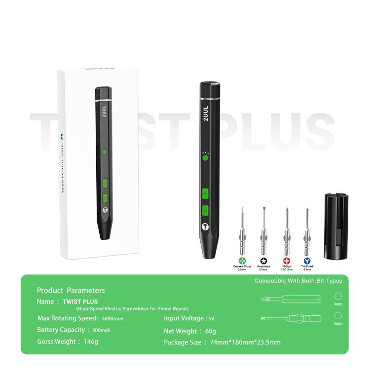 Ensemble de tournevis électrique haute vitesse 2UUL Twist Plus, 2UUL Twist Plus