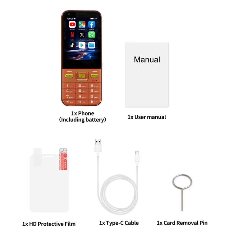 A001 / 16 MP, 2 Go + 16 Go, écran 2,8 pouces, Android 8.1, processeur quadricœur MTK6737, réseau 4G, double SIM, A001 / 16MP