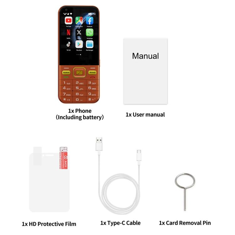 A001 / 25 MP, 2 Go + 16 Go, écran 2,8 pouces, Android 8.1, processeur quadricœur MTK6737, réseau 4G, double SIM, A001 / 25MP