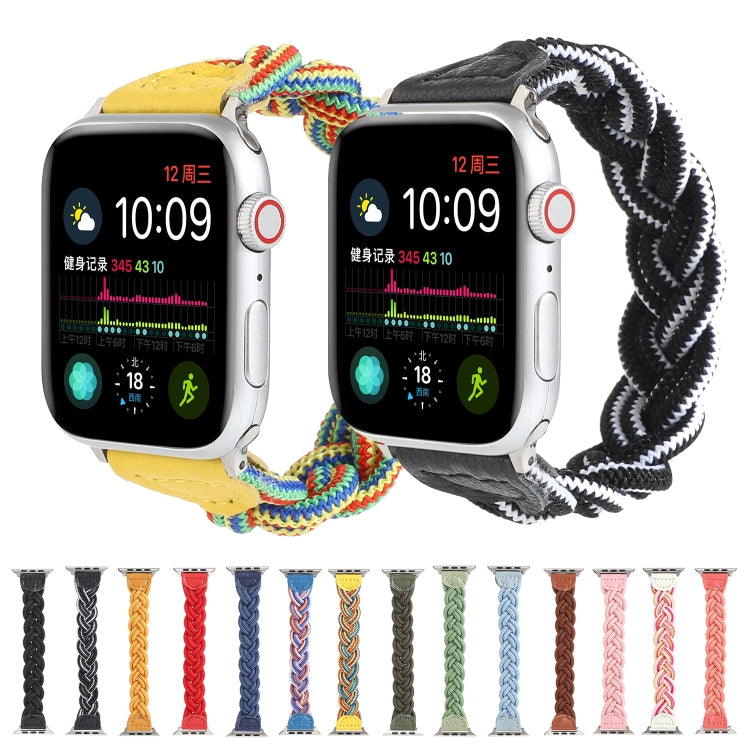Bracelet de montre tissé élastique pour Apple Watch Series 6 & SE & 5 & 4 40mm / 3 & 2 & 1 38mm, 120mm, 130mm, 150mm, 160mm