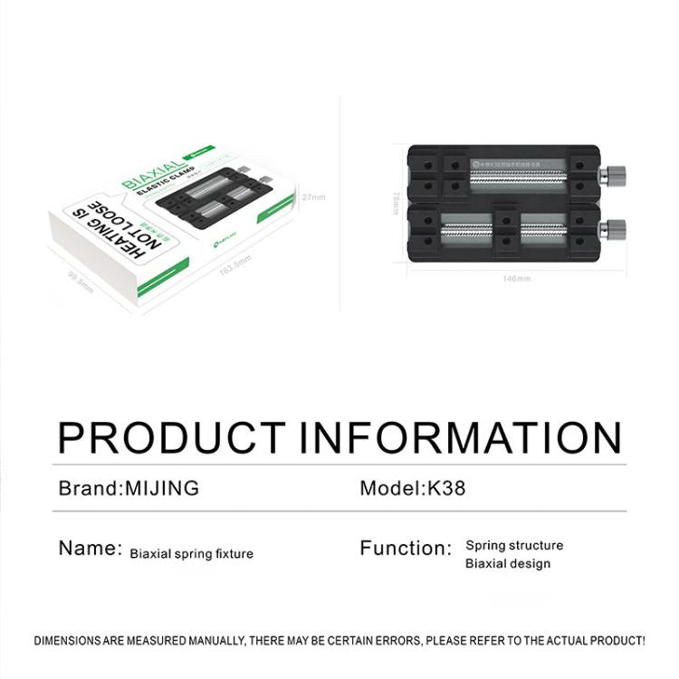 Mijing K38 Banc de réparation universel à double axe pour cartes mères et circuits imprimés
