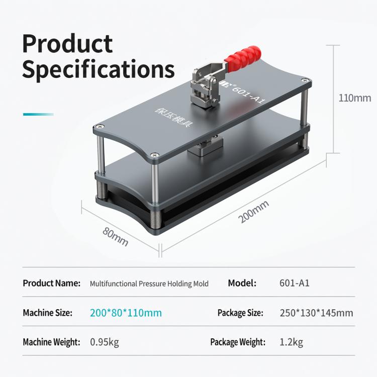 Moule universel de maintien de pression pour écran LCD/capot arrière UYUE 601-A1, UYUE 601-A1