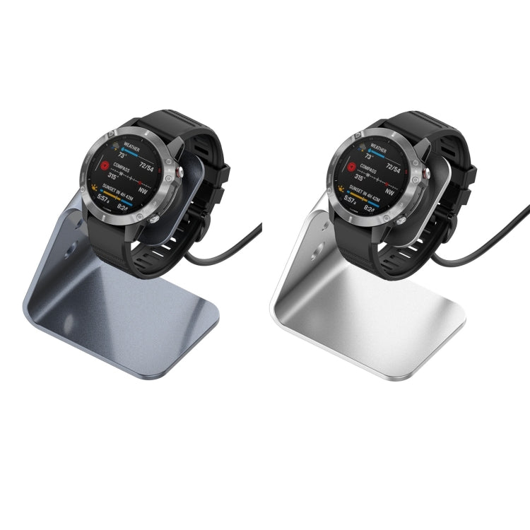Pour Garmin Forerunner 745 / Venu Sq / Fenix 6 Support de chargeur magnétique universel en alliage d'aluminium avec protection contre les puces, prise en charge de la charge rapide, For Garmin Forerunner 745 (Left Interface)