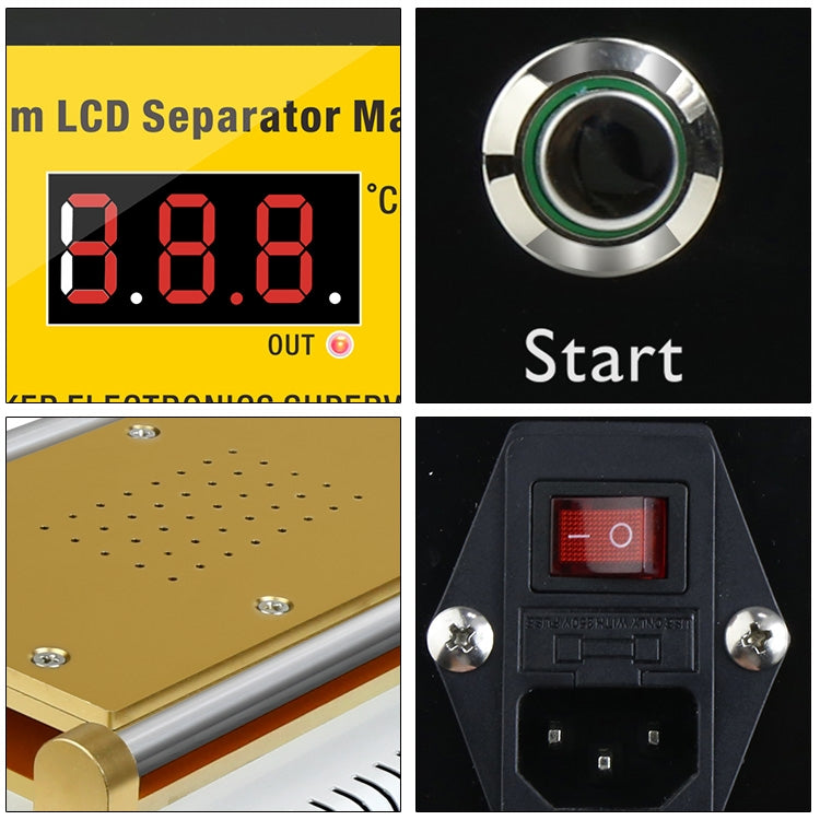 BAKU BK-948D Machine de séparation d'écran tactile LCD antistatique sous vide 500W, AC 110V