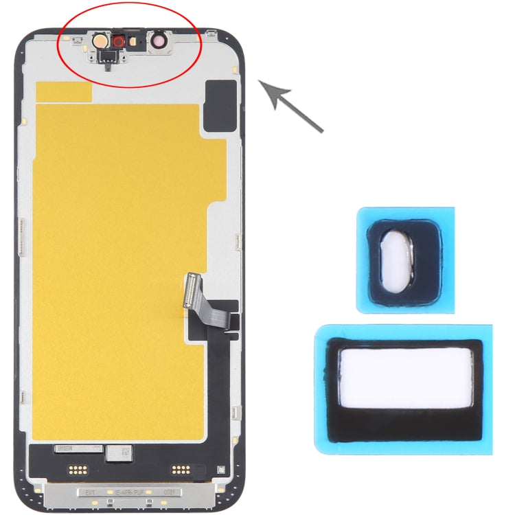 100/Set autocollant arrière du capteur de lumière LCD de la caméra avant pour iPhone 14/14 Plus