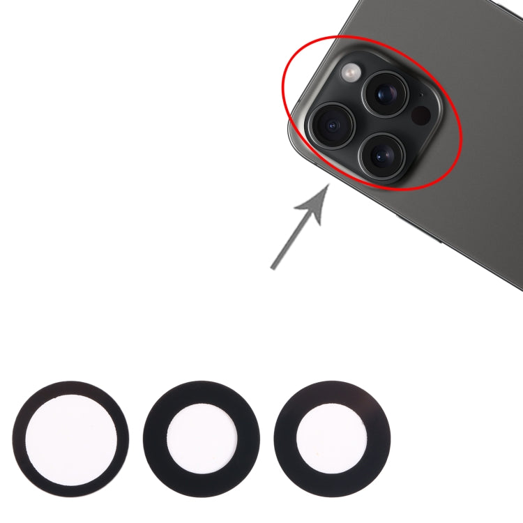 Pour iPhone 15 Pro Max Objectif de caméra arrière 3 en 1