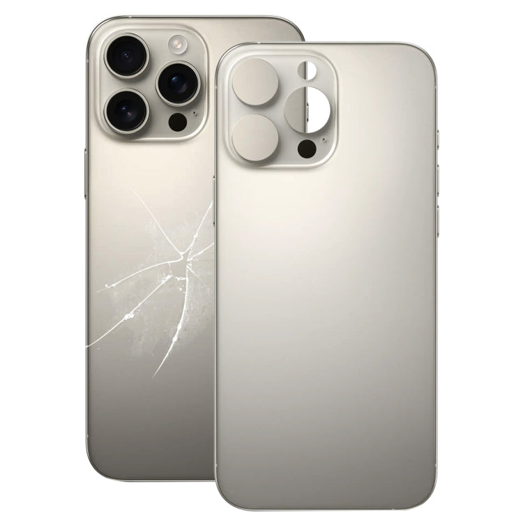 Pour iPhone 16 Pro Remplacement facile du grand trou de caméra arrière en verre de la batterie