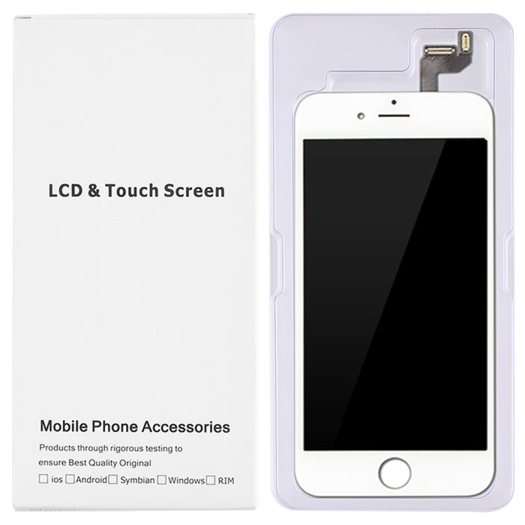 Boîte blanche d'emballage en carton de 50 pièces pour écran LCD et numériseur iPhone 6s Plus et 6 Plus, assemblage complet