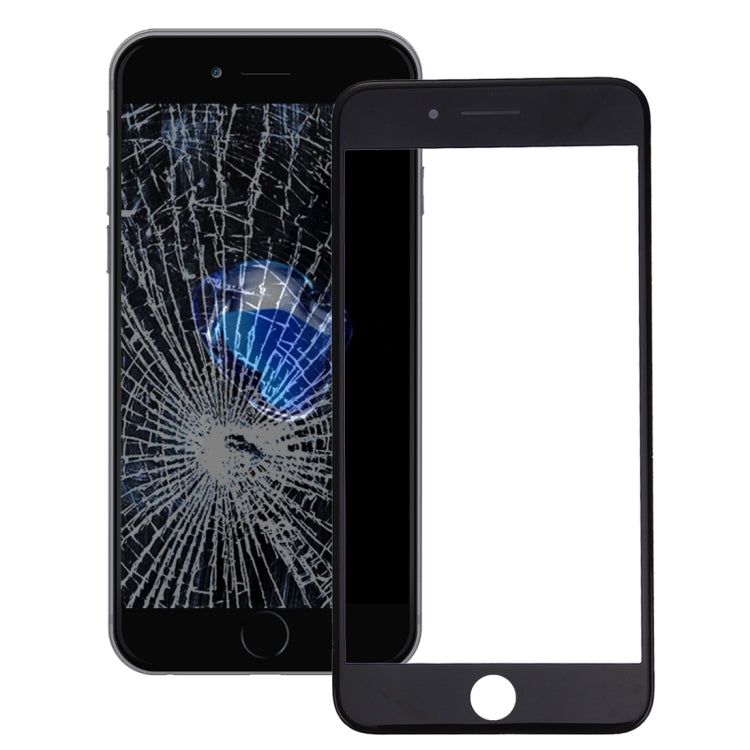 2 en 1 pour iPhone 7 Plus (lentille extérieure en verre de l'écran avant d'origine + cadre d'origine)