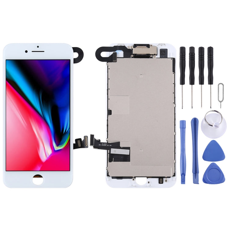 L'assemblage complet de l'écran LCD et du numériseur comprend une caméra frontale pour iPhone 8
