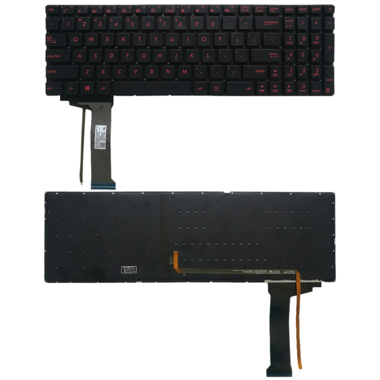 Clavier américain avec rétro-éclairage pour Asus GL551 GL551J GL551JK GL551JM GL551JW GL551JX G552 G552V G552VW G552VX FZ50JX GL752VW GL742VW