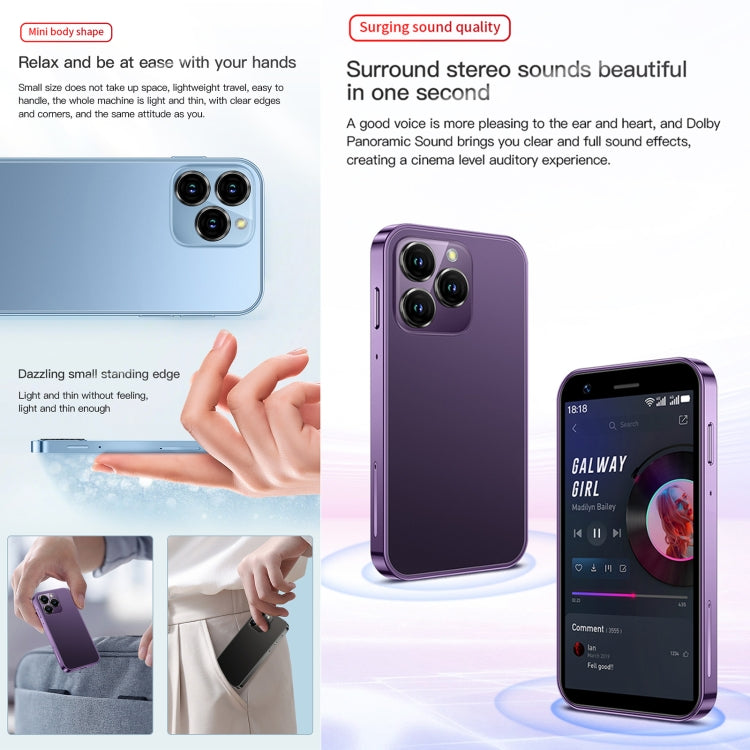 SOYES XS16, 2 Go + 16 Go, 3,0 pouces Android 10.0 MTK6737 Quad Core, Bluetooth, WiFi, Réseau : 4G, Double SIM, Prise en charge de Google Play Store, 2GB+16GB