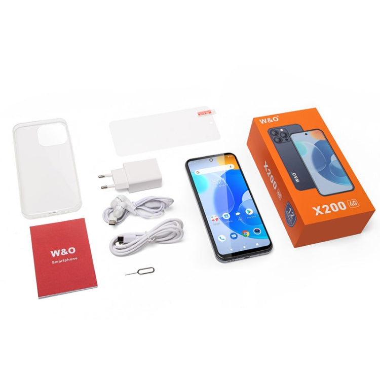 W&O X200, 3 Go + 32 Go, 6,528 pouces Android 10 Mediatek MT6739 Quad Core, Réseau : 4G, X200