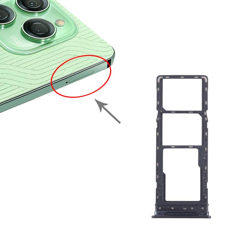 For Tecno Spark 20 Pro 4G 10pcs Original SIM Card Tray + SIM Card Tray + Micro SD Card Tray
