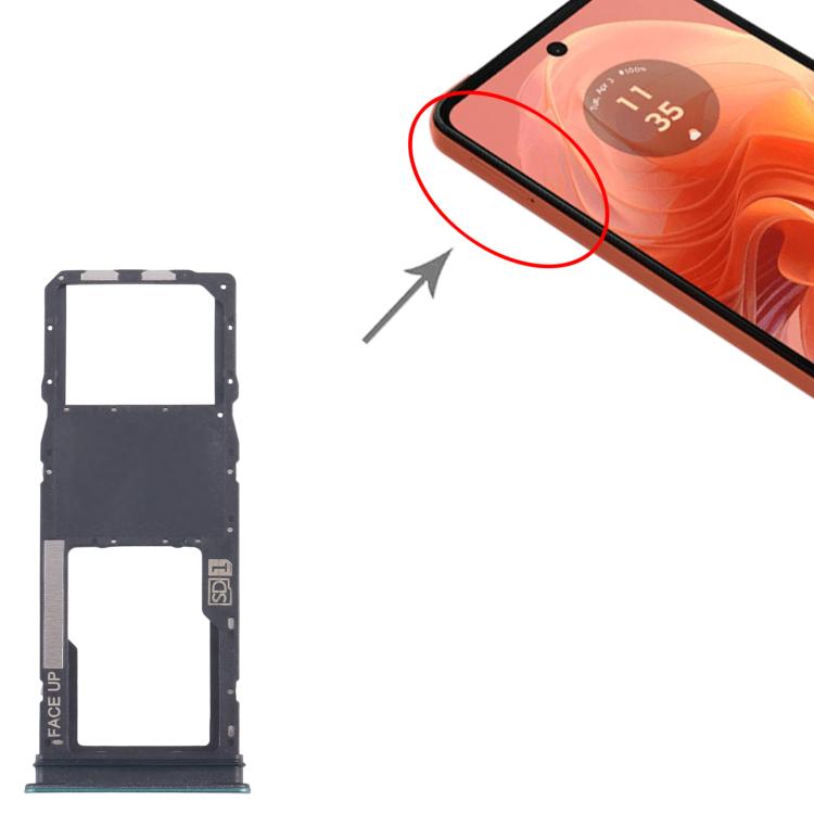 For Motorola Moto G04 10pcs Original SIM Card Tray + Micro SD Card Tray
