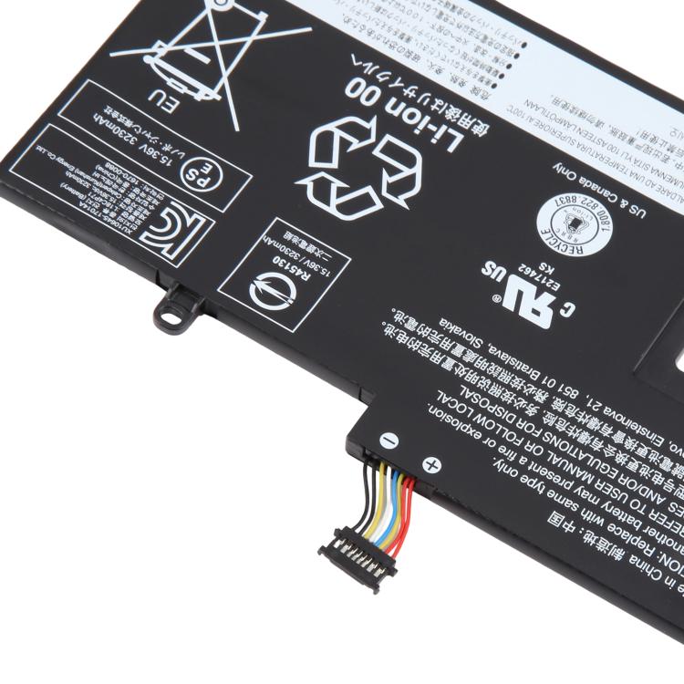 Batterie de remplacement 3325 mAh pour Lenovo Thinkpad X1 Carbon 7e/8e génération 2019 TP00109A L18C4P71, For Lenovo Thinkpad X1 Carbon 7th/8th gen