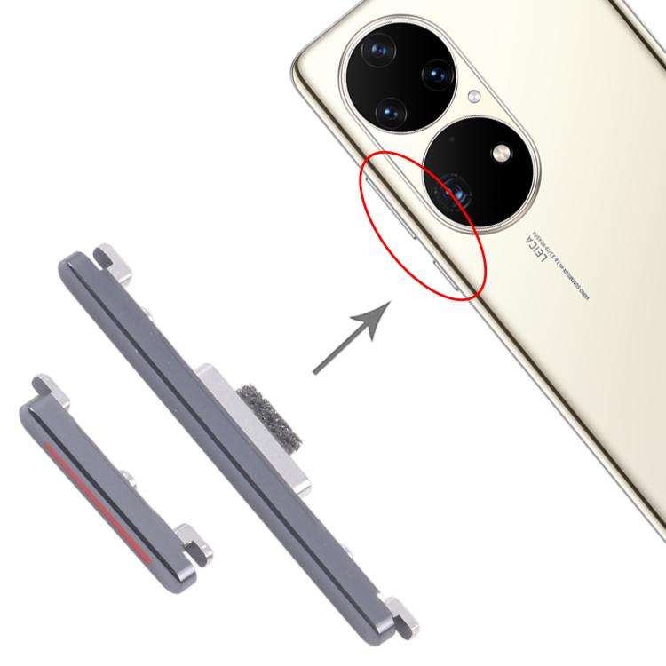 Boutons d'alimentation et de contrôle du volume d'origine pour Huawei P50 Pro (10 paires), For Huawei P50 Pro(Original)