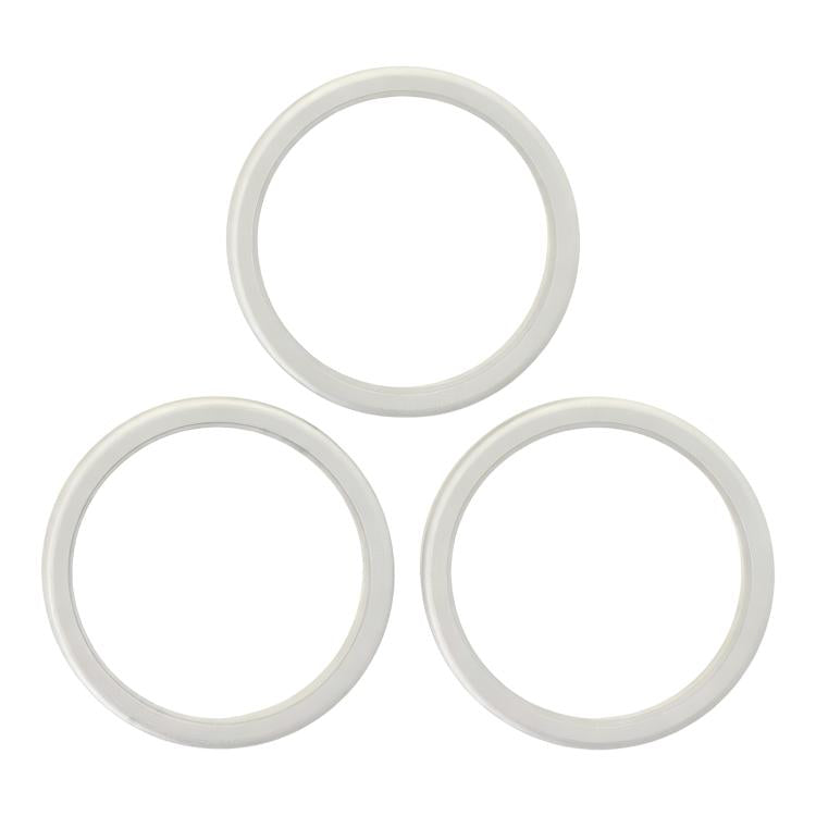 Pour iPhone 17 Pro Max / 17 Pro : Lot de 3 protections d'objectif arrière en verre et métal avec anneau., For iPhone 17 Pro / 17 Pro Max