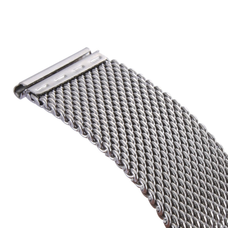Pour Apple Watch 38 mm Bracelet de montre en acier inoxydable à boucle classique milanaise, utilisé uniquement en conjonction avec des connecteurs (S-AW-3291)