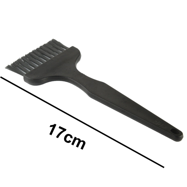 Brosse de nettoyage antistatique à poignée plate pour composants électroniques à 12 faisceaux, longueur: 17 cm
