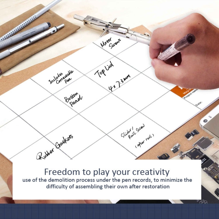 JAKEMY JM-Z09 25 cm x 20 cm tapis de projet magnétique avec marqueur pour iPhone/Samsung outils de réparation