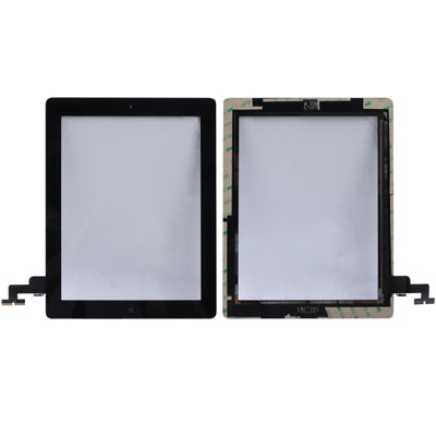 Panneau tactile (bouton du contrôleur + bouton de la touche d'accueil, câble flexible à membrane PCB + adhésif d'installation du panneau tactile) pour iPad 2 / A1395 / A1396 / A1397