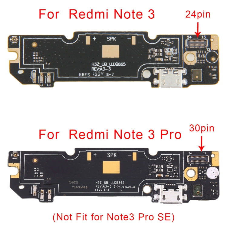 Carte clavier et câble flexible du port de chargement pour Xiaomi Redmi Note 3 (version double réseau)