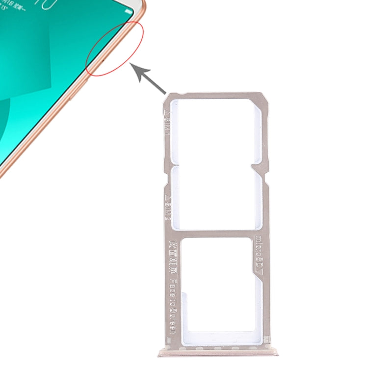 Pour OPPO A83 2 x plateau pour carte SIM + plateau pour carte Micro SD