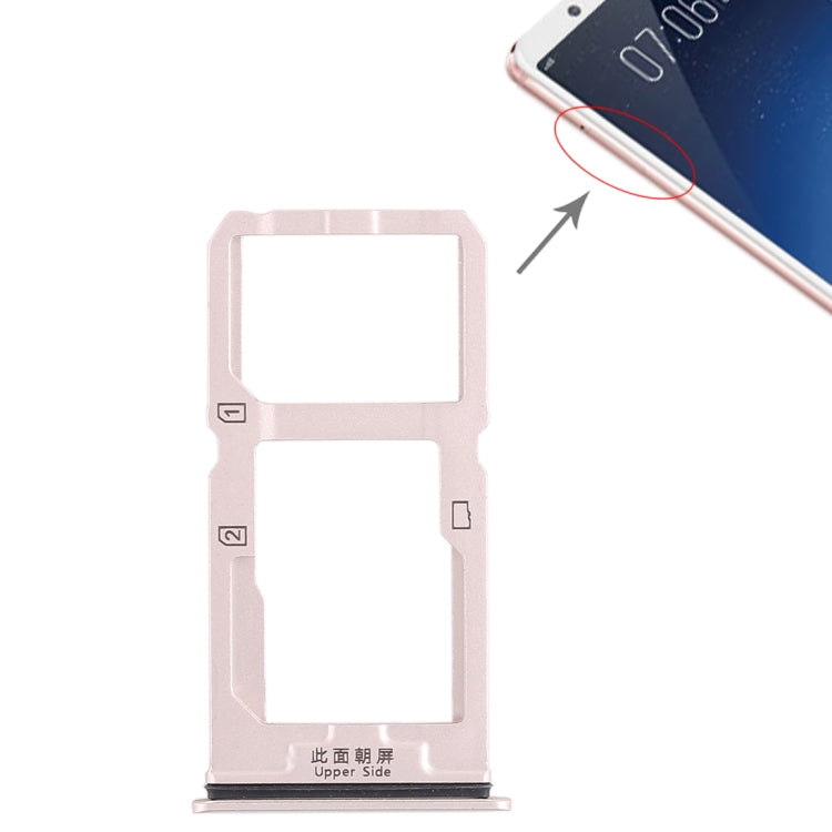 Pour Vivo X20 Plateau de carte SIM + Plateau de carte SIM / Plateau de carte Micro SD