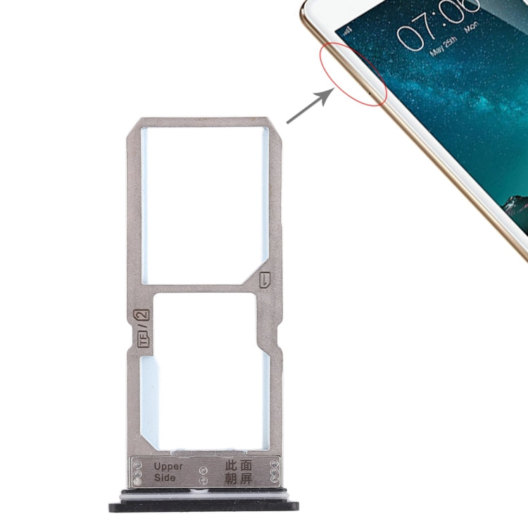Pour Vivo Y67 Plateau de carte SIM + Plateau de carte SIM / Plateau de carte Micro SD