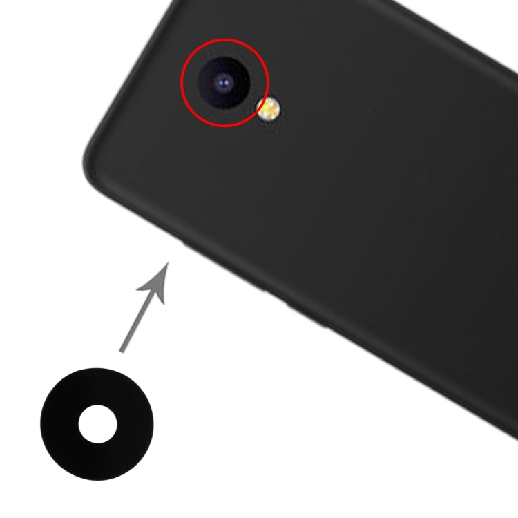 Objectif de caméra arrière pour Meizu Meilan A5/M5, 10 pièces