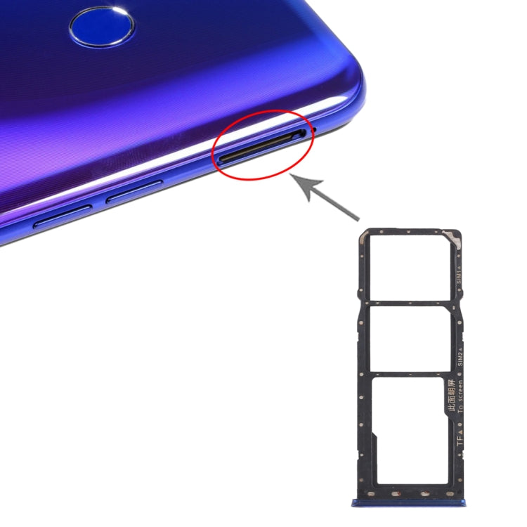 Pour OPPO Realme 3 Pro / Realme X Lite Plateau de carte SIM + Plateau de carte SIM + Plateau de carte Micro SD, For OPPO Realme 3 Pro / Realme X Lite
