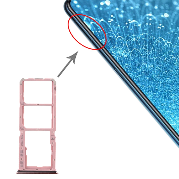 Pour Vivo S1 Plateau de carte SIM + Plateau de carte SIM + Plateau de carte Micro SD