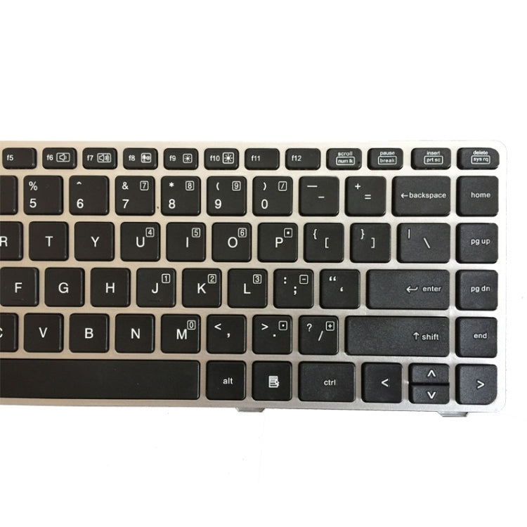 Clavier Version américaine avec cadre argenté, pour HP EliteBook 8470B 8470P 8470 8460 8460p 8460w ProBook 6460 6460b 6470