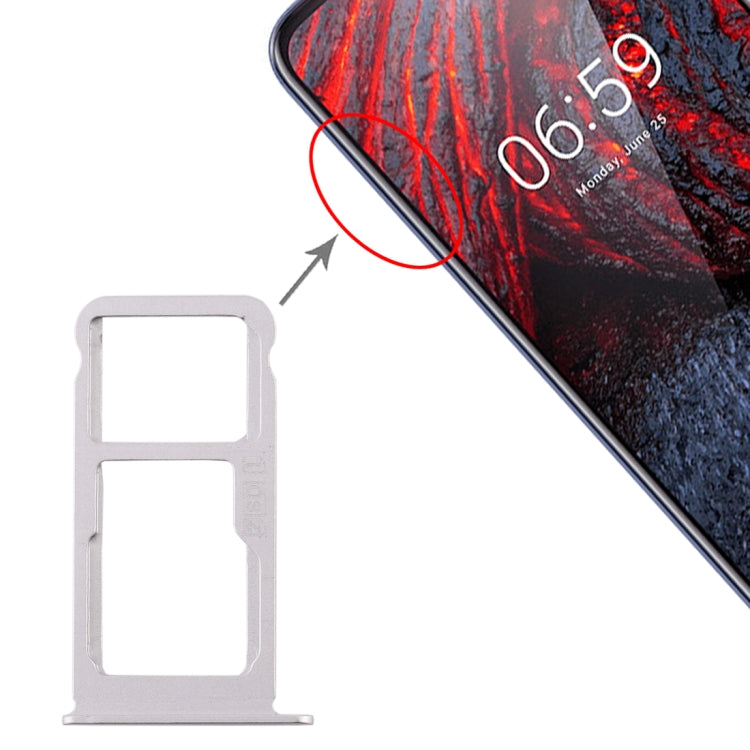 Tiroir Carte SIM + Tiroir Carte SIM / Tiroir Carte Micro SD pour Nokia X6 (2018) / TA-1099 / 6.1 Plus