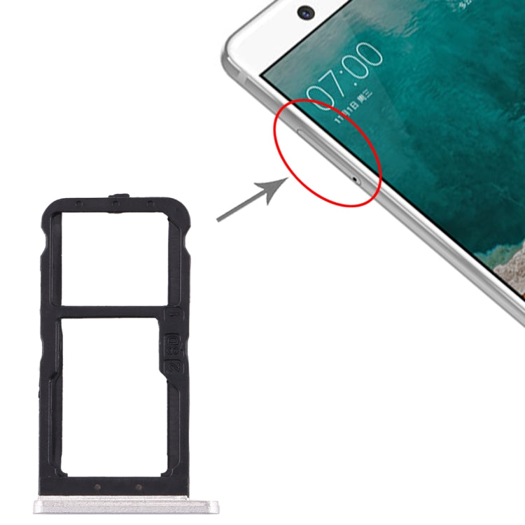 Tiroir Carte SIM + Tiroir Carte SIM / Tiroir Carte Micro SD pour Nokia 7 TA-1041