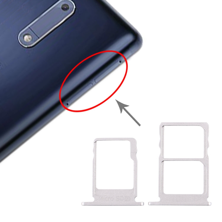 Plateau pour carte SIM + plateau pour carte SIM + plateau pour carte Micro SD pour Nokia 5 / N5 TA-1024 TA-1027 TA-1044 TA-1053