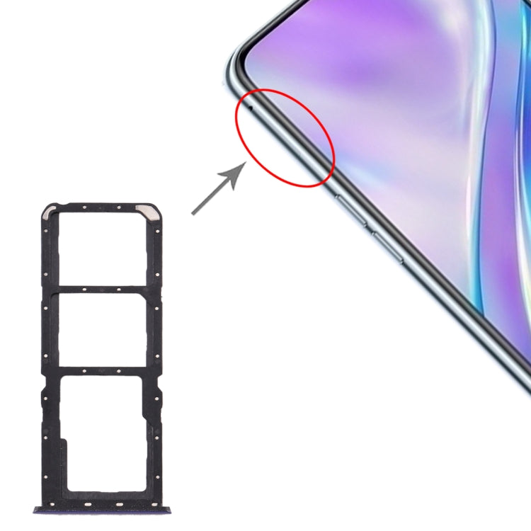 Pour OPPO Realme X2 Plateau de carte SIM + Plateau de carte SIM + Plateau de carte Micro SD, For OPPO Realme X2