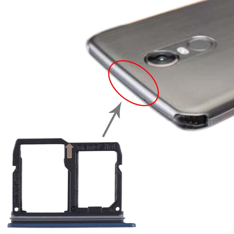 Plateau pour carte Nano SIM + plateau pour carte Micro SD pour LG Stylo 4 / Q Stylus Q710 / LM-Q710CS / LM-Q710MS / LM-Q710ULS / LM-Q710ULM / LM-Q710TS / LM-Q710WA